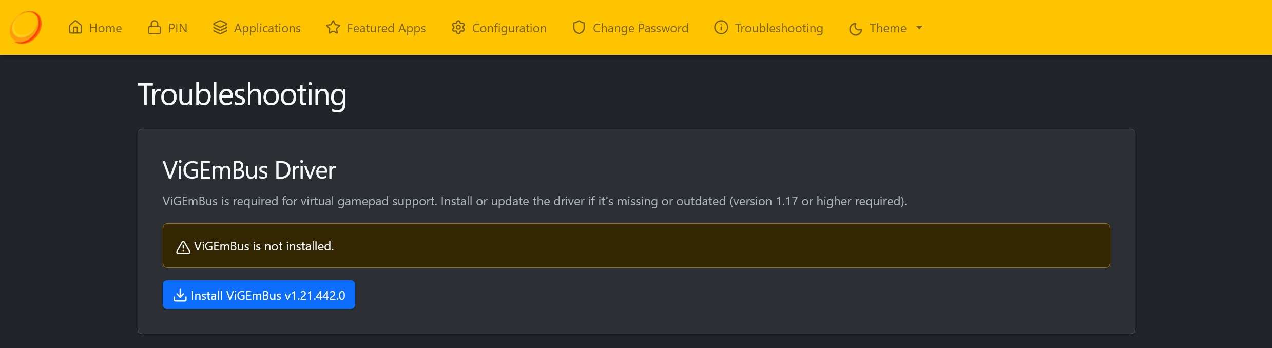 ViGEmBus Installation
