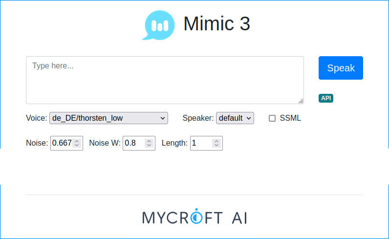 screenshot of web interface
